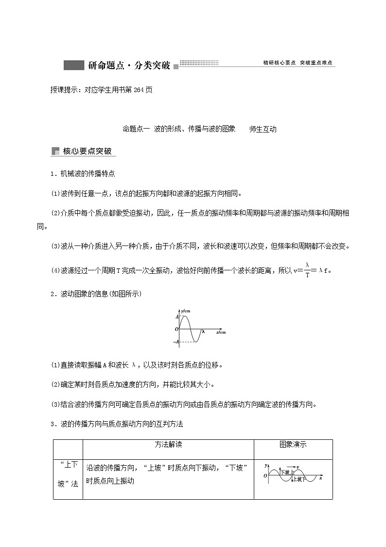人教版高考物理一轮复习第14章机械振动与机械波光电磁波与相对论第2讲机械波含答案第3页