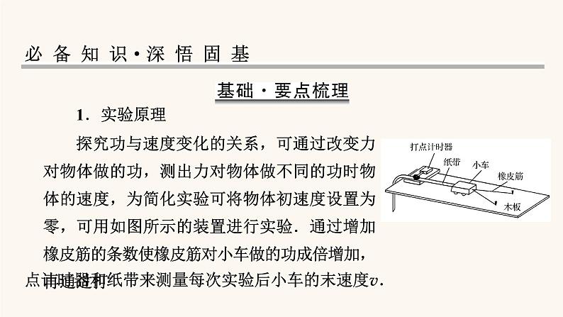 人教版高考物理一轮复习专题5机械能实验5探究动能定理课件02