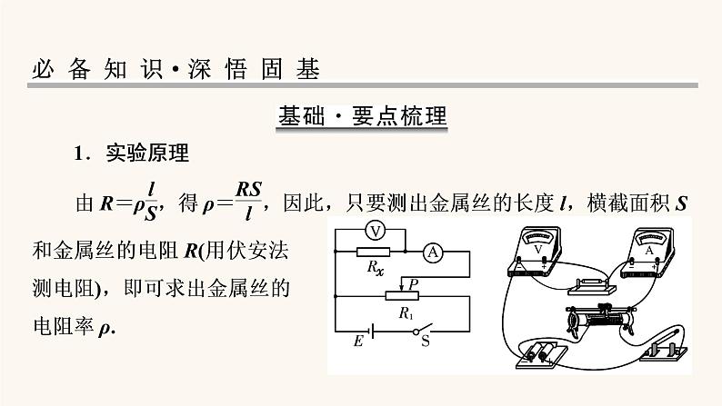 人教版高考物理一轮复习专题8恒定电流实验8测定金属的电阻率课件第2页