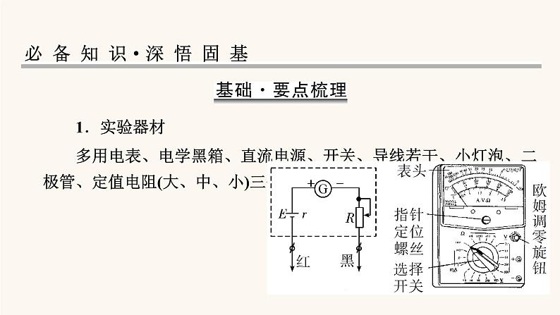 人教版高考物理一轮复习专题8恒定电流实验11练习使用多用电表课件第2页