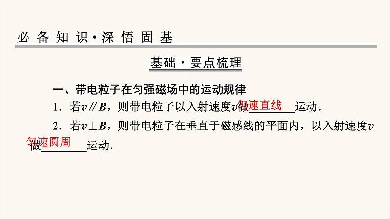 人教版高考物理一轮复习专题9磁场第3讲带电粒子在匀强磁场复合场中的运动课件02