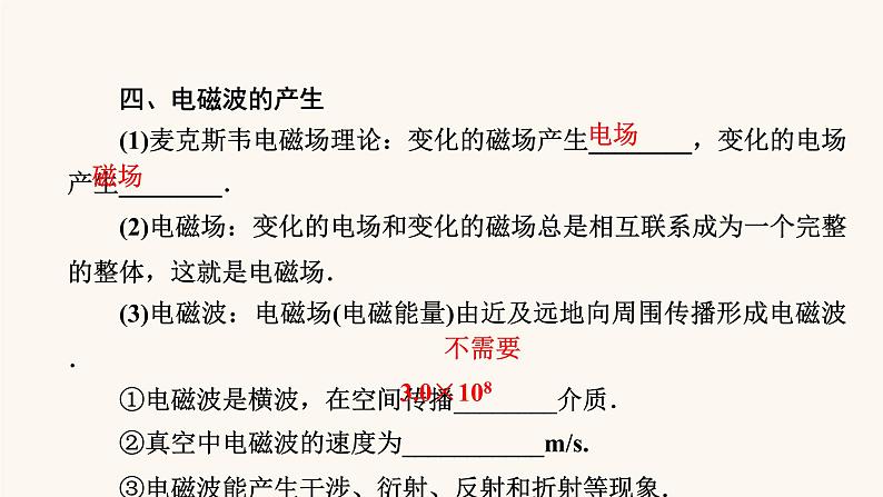 人教版高考物理一轮复习专题14机械振动光学第4讲光的波动性电磁波相对论课件第7页