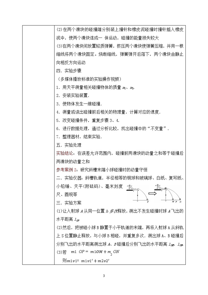 人教版（2019）高中物理选择性必修第一册 1.4《实验：验证动量守恒定律》课件PPT+教案+练习03