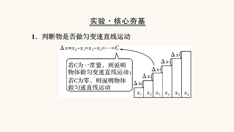 人教版高考物理一轮复习专题1直线运动实验1研究匀变速直线运动课件第6页