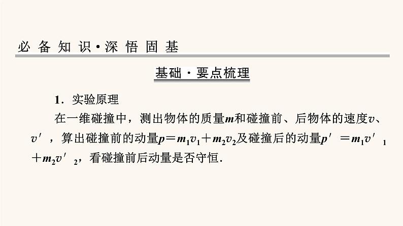 人教版高考物理一轮复习专题6动量实验7验证动量守恒定律课件第2页