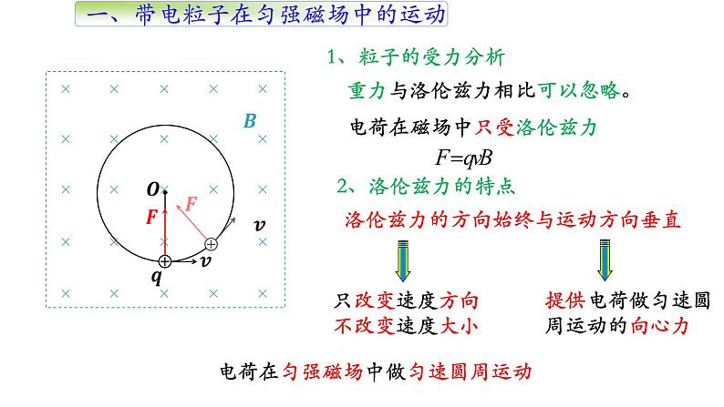 高中物理人教版（2019）选择性必修第二册_带电粒子在匀强磁场中的运动_课件503