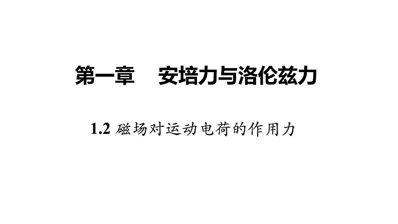 高中物理人教版（2019）选择性必修第二册_磁场对运动电荷的作用力_课件501