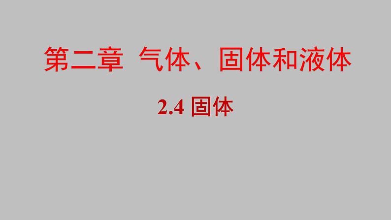 人教版（2019）高中物理选择性必修第三册_固体课件 课件4第1页