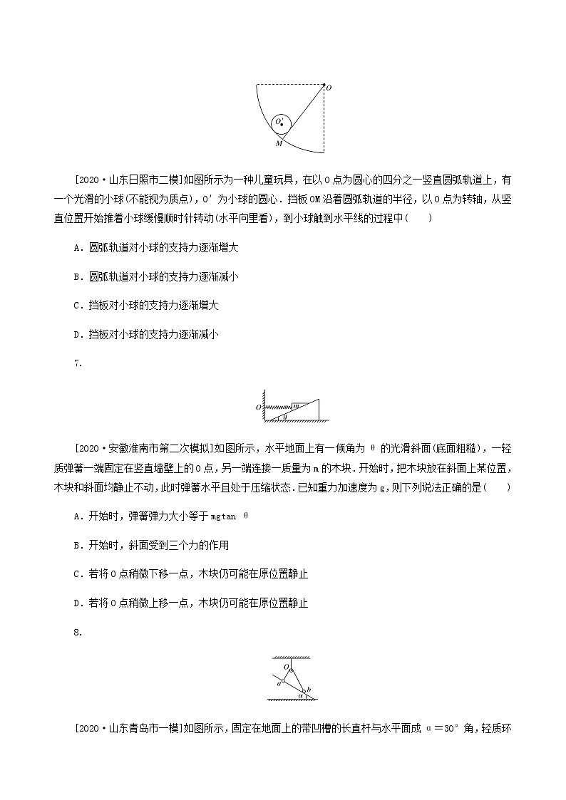 高考物理二轮复习闯关导练热点1受力分析和物体的平衡含答案03