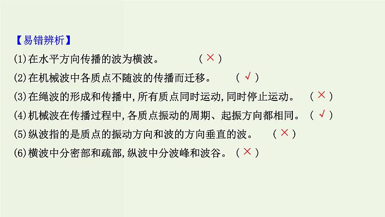 人教版高中物理选择性必修第一册第3章机械波1波的形成课件07