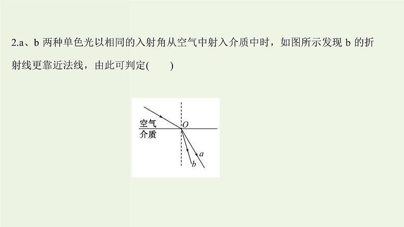 人教版高中物理选择性必修第一册第4章光2全反射课时评价课件05