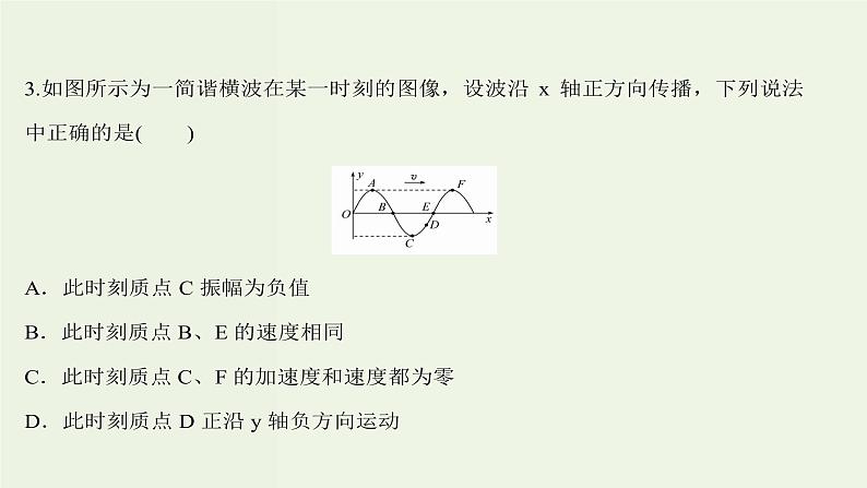 人教版高中物理选择性必修第一册第3章机械波单元评价课件06