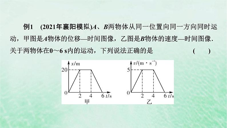 2023版高考物理一轮总复习专题1直线运动热点专题系列1匀变速直线运动规律和图像课件06