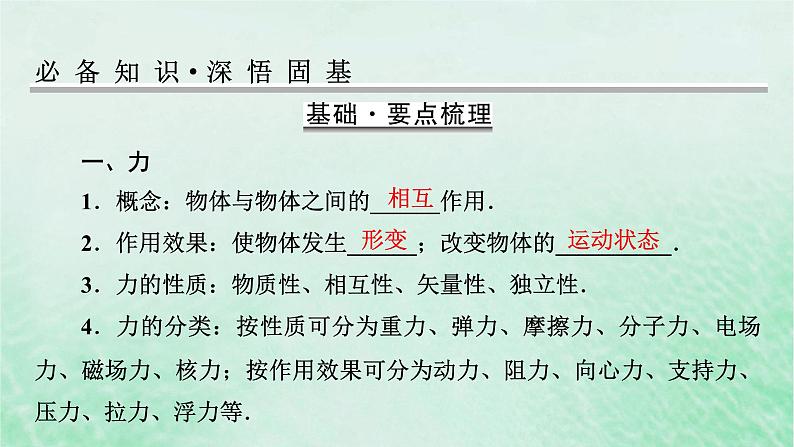 2023版高考物理一轮总复习专题2相互作用第1讲力重力弹力摩擦力课件03