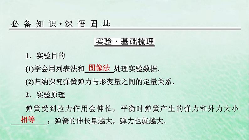 2023版高考物理一轮总复习专题2相互作用实验2探究弹力和弹簧伸长量的关系课件02