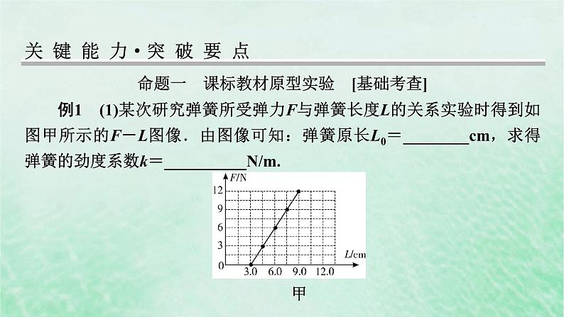 2023版高考物理一轮总复习专题2相互作用实验2探究弹力和弹簧伸长量的关系课件06