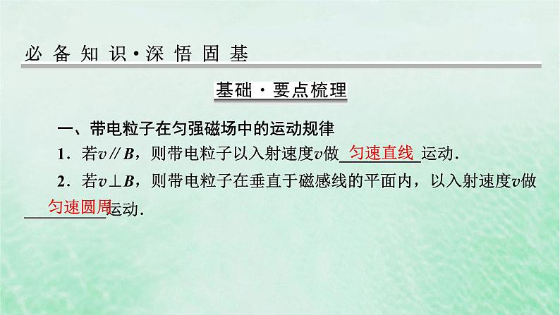 2023版高考物理一轮总复习专题9磁场第3讲带电粒子在匀强磁场复合场中的运动课件02