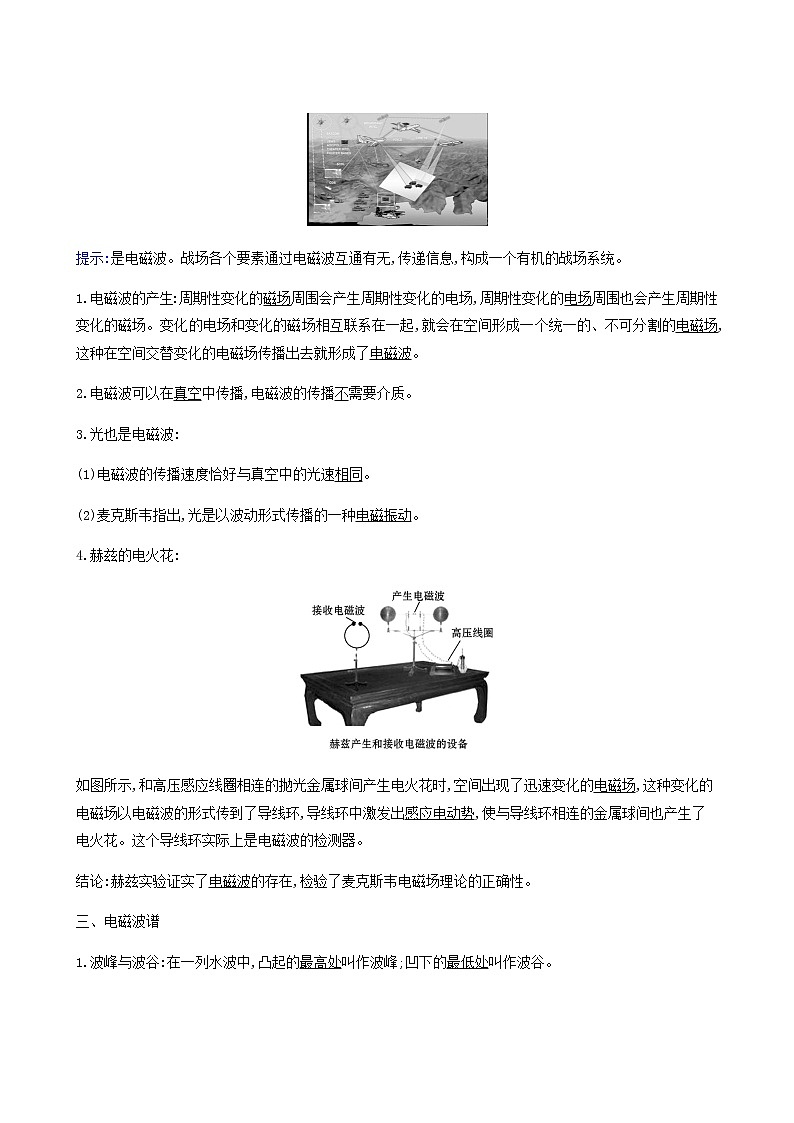 人教版高中物理必修第三册第13章电磁感应与电磁波初步4电磁波的发现及应用学案02