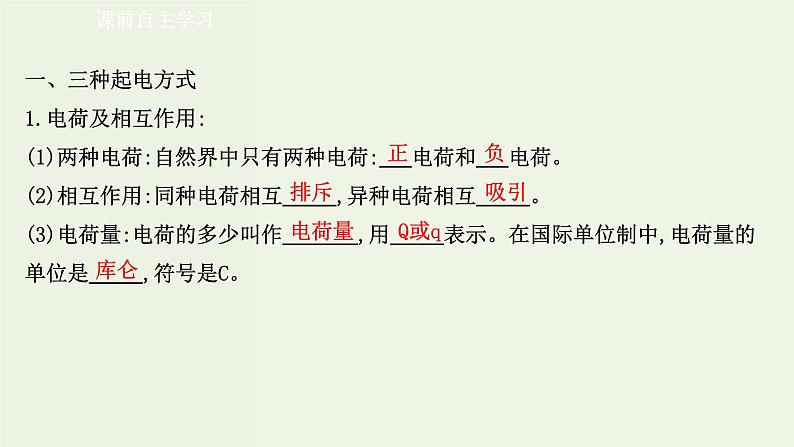 人教版高中物理必修第三册第9章静电场及其应用1电荷课件03