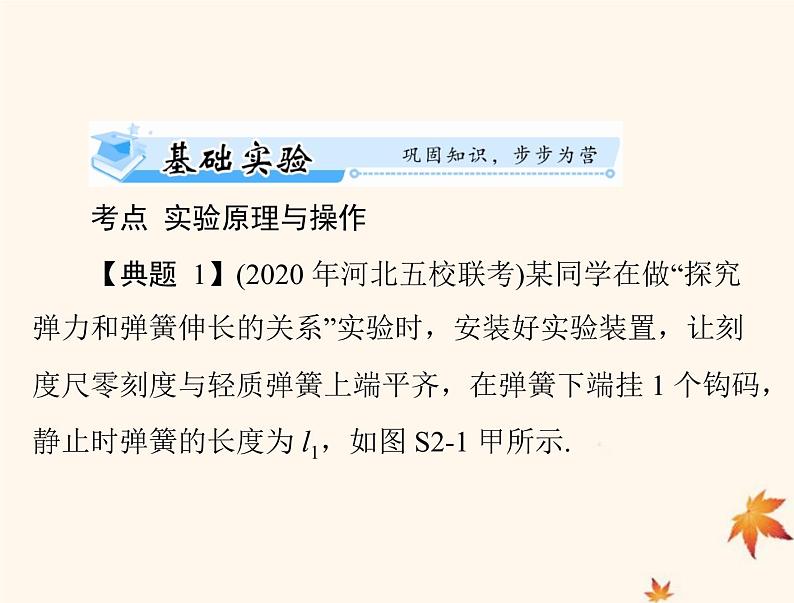 2023版高考物理一轮总复习第二章实验二探究弹力和弹簧伸长的关系课件06