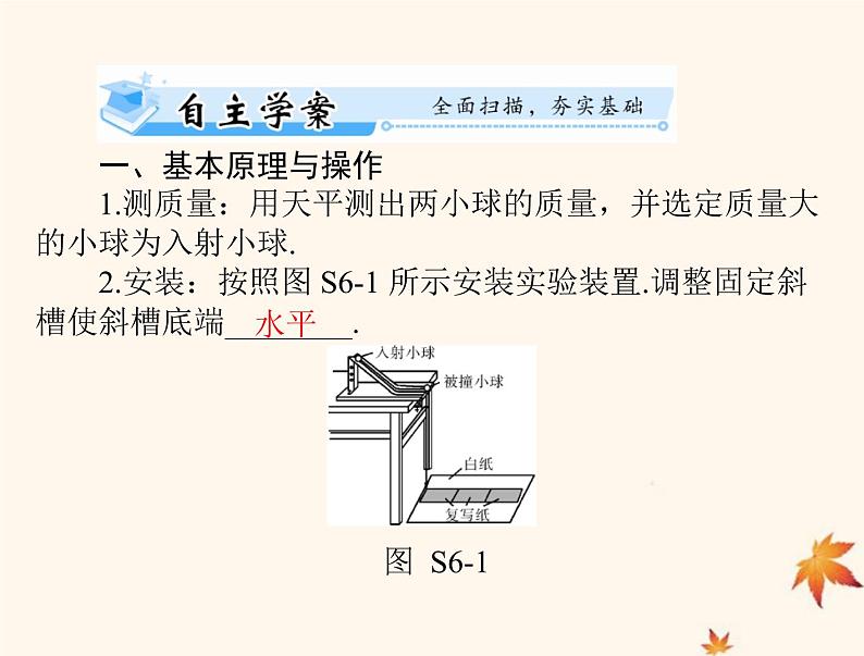 2023版高考物理一轮总复习第六章实验六验证动量守恒定律课件第2页