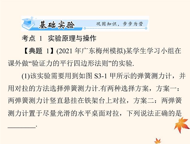 2023版高考物理一轮总复习第二章实验三验证力的平行四边形定则课件第6页