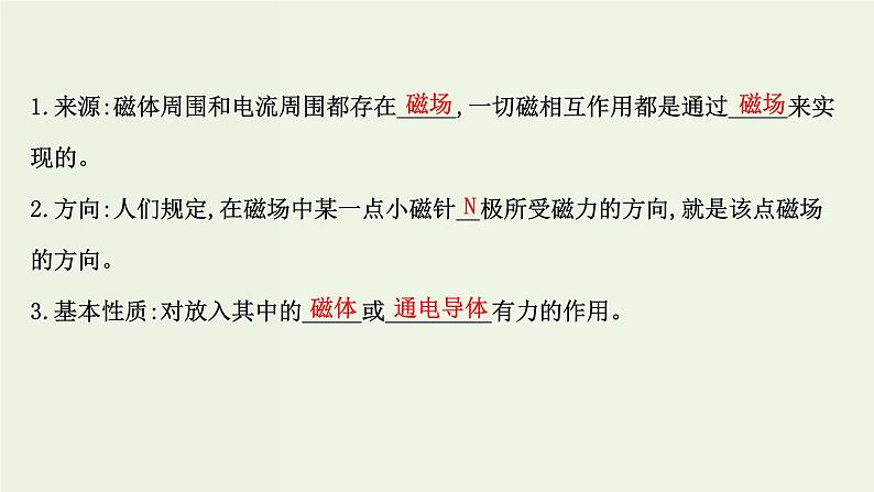 人教版高中物理必修第三册第13章电磁感应与电磁波初步1磁场磁感线课件第7页