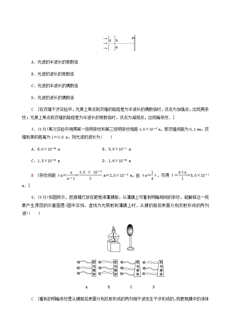 鲁科版高中物理选择性必修第一册第5章光的干涉衍射和偏振章末测评含答案02