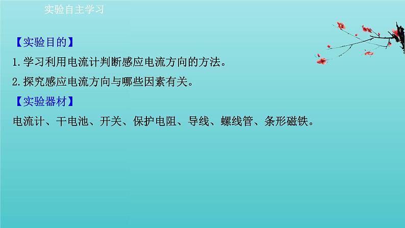 鲁科版高中物理选择性必修2第2章电磁感应及其应用第1节1实验：探究影响感应电流方向课件第3页