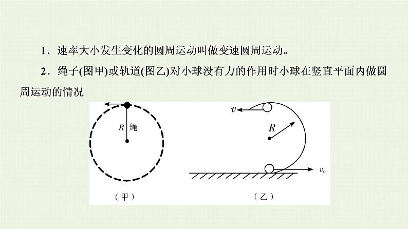 人教版高考物理一轮复习第4章曲线运动第4节几种常见的非匀速圆周运动课件第3页