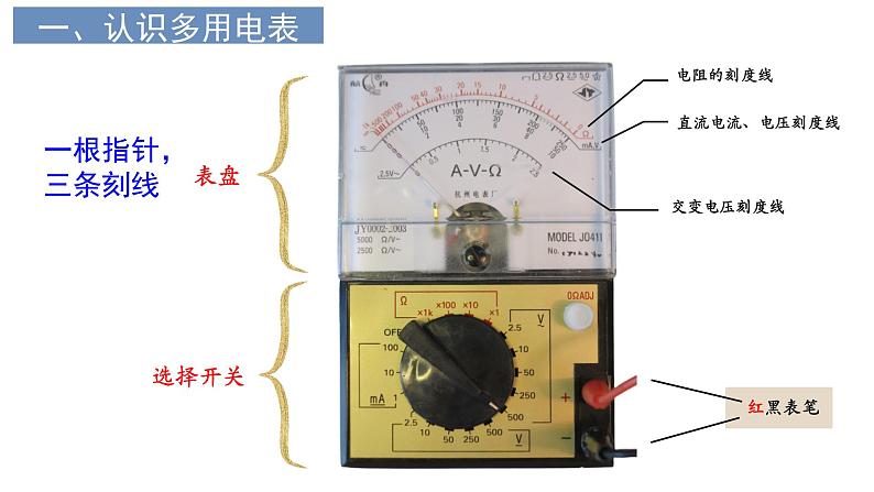 高中物理 必修三 实验：《练习时用多用电表》 课件第3页