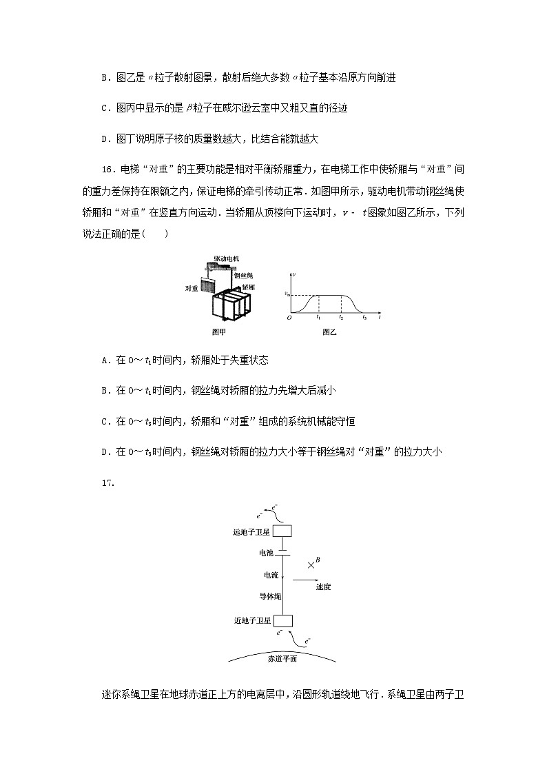 统考版高考物理二轮专项分层特训卷高考仿真练四含答案02