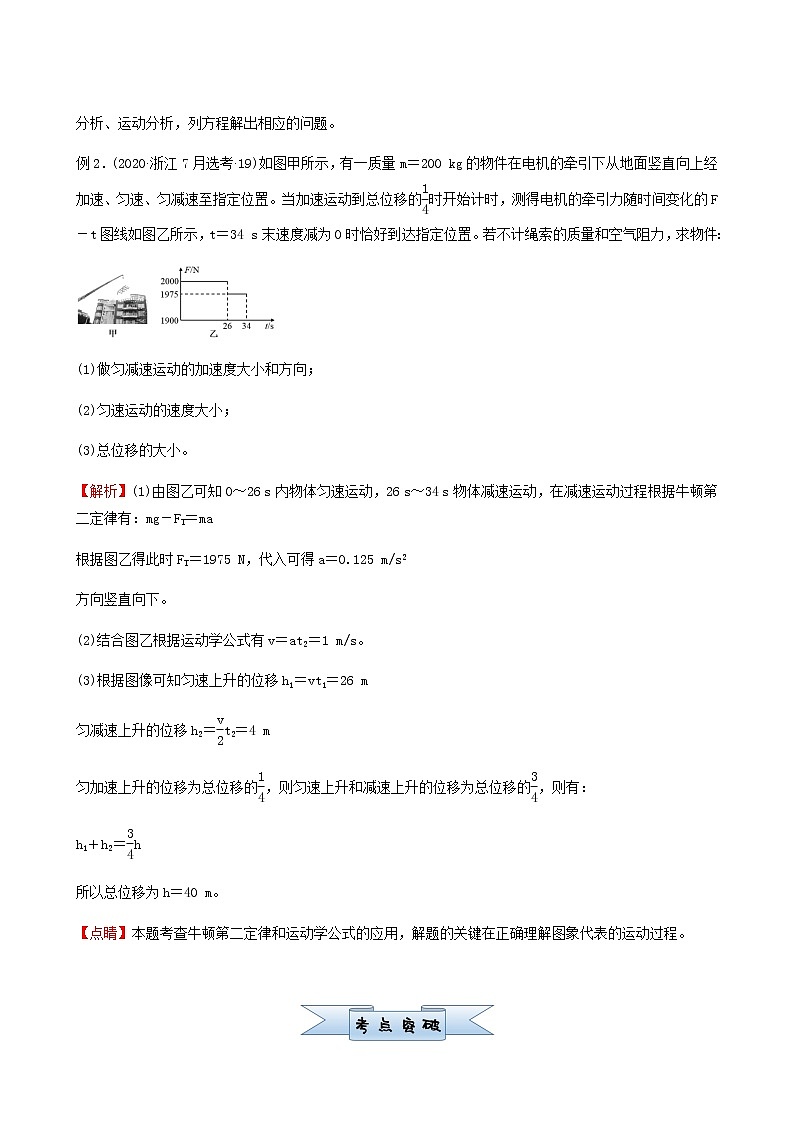 通用版高考物理二轮复习小题提升精练4牛顿运动定律的应用含答案第2页