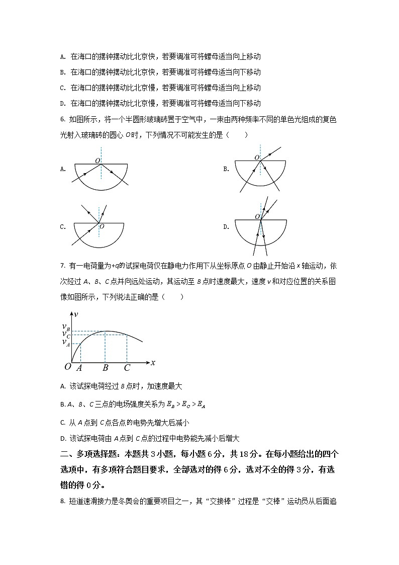 2021-2022学年广东省茂名市普通高中高二下学期期末教学质量监测物理试题Word版含答案03