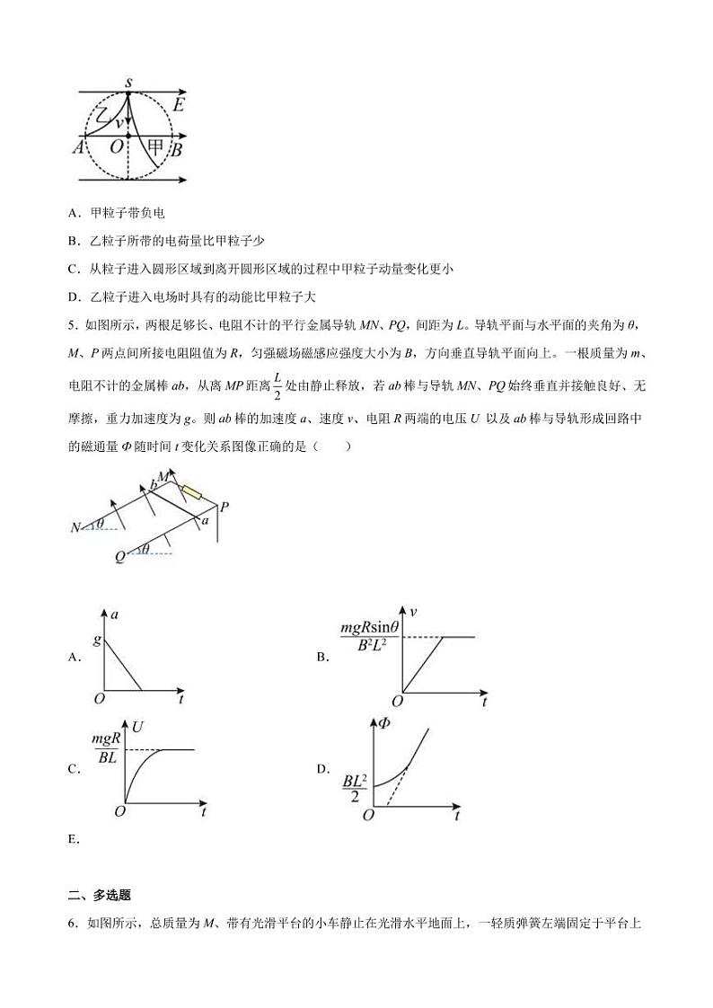 2023届河南省漯河市源汇区高三（上）摸底测试物理试题（PDF版）第2页