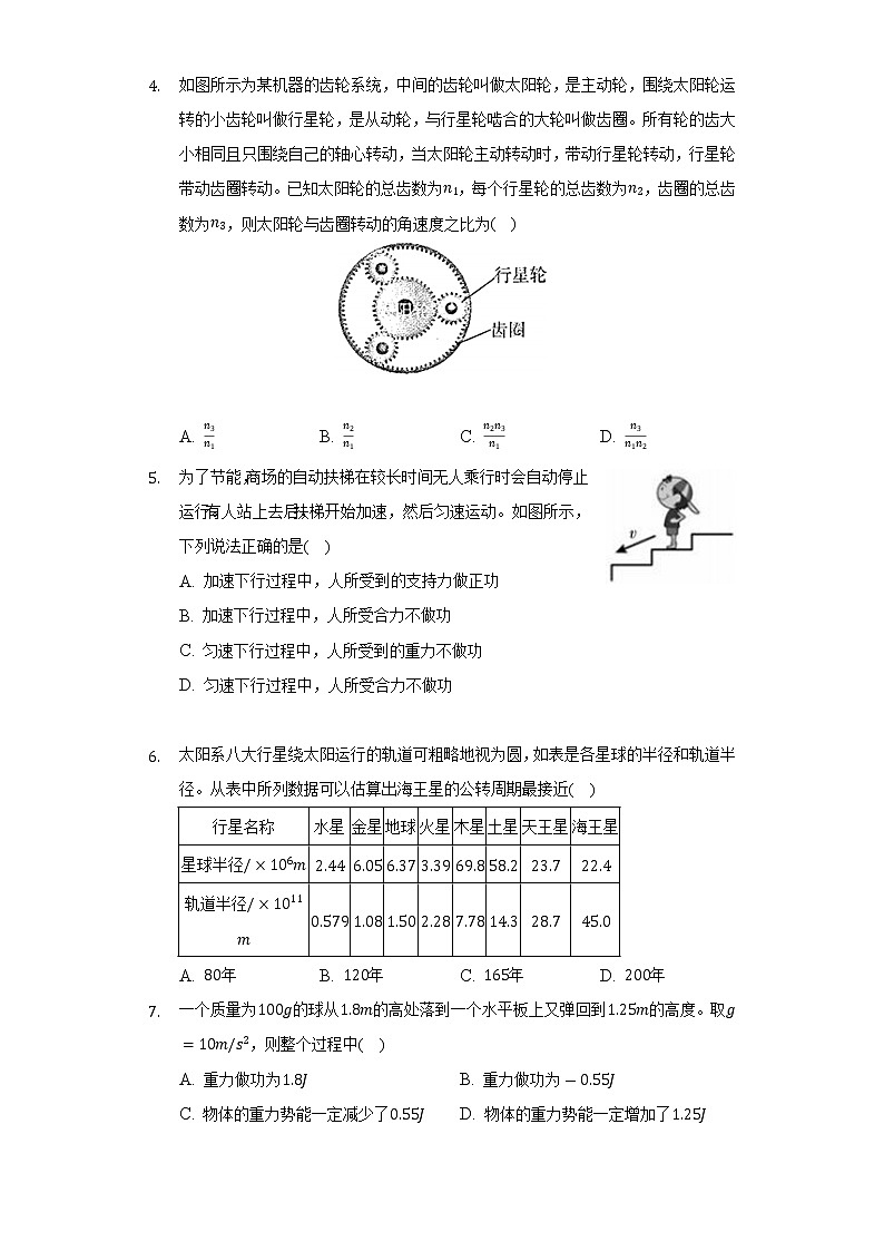 2021-2022学年陕西省西安市蓝田县高一（下）期末物理试卷（含解析）第2页