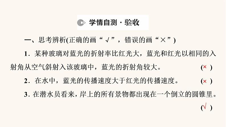 高考物理一轮复习第14章振动波动电磁波相对论第3节光的折射全反射光的色散课件08