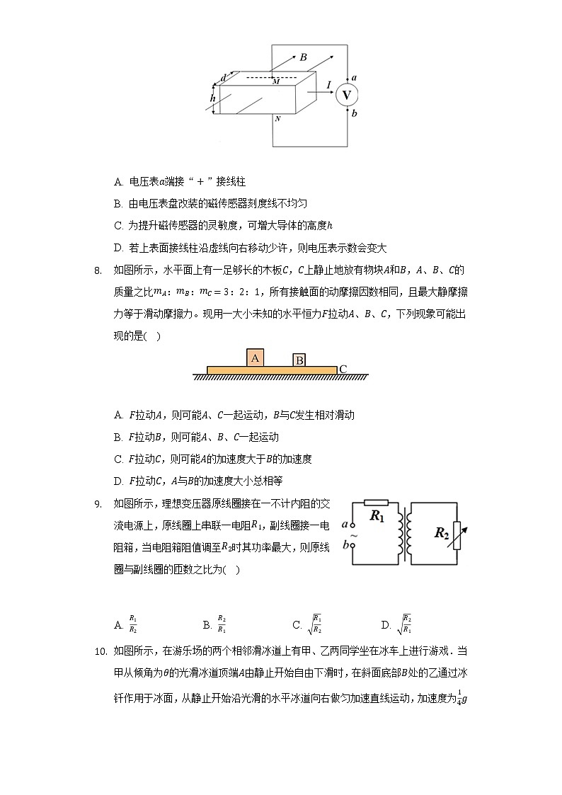 2021-2022学年江苏省南通市海门市高二（下）期末物理试卷（含解析）第3页