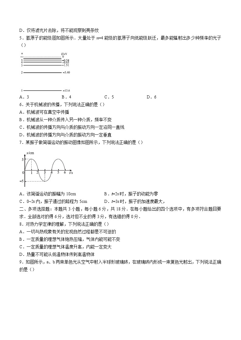 2022肇庆高二下学期期末考试物理含解析第2页
