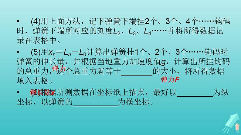 人教版高考物理一轮复习第2章相互作用实验2探究弹力与弹簧伸长的关系课件06