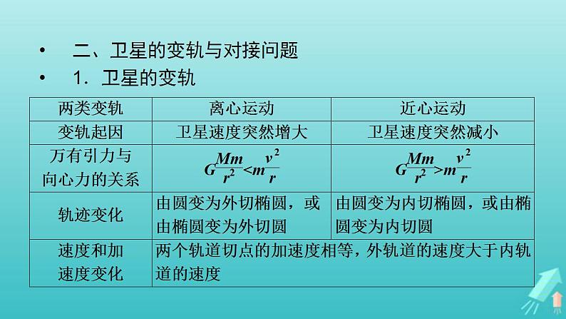 人教版高考物理一轮复习第4章曲线运动万有引力与航天专题强化3天体运动中的三种典型问题课件06