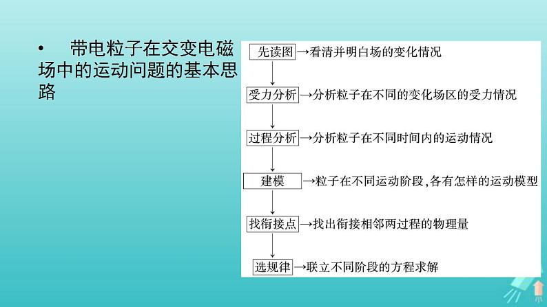 人教版高考物理一轮复习第9章磁场专题强化10带电粒子在交变电磁场中的运动课件第2页