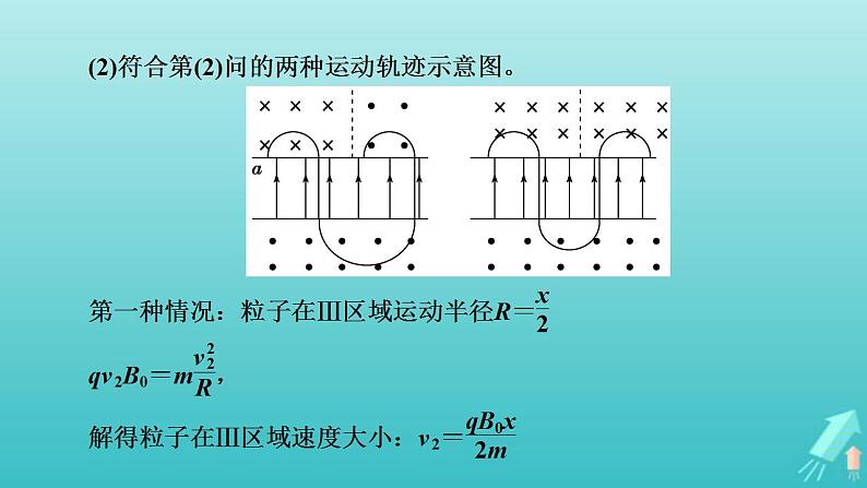 人教版高考物理一轮复习第9章磁场专题强化10带电粒子在交变电磁场中的运动课件第6页