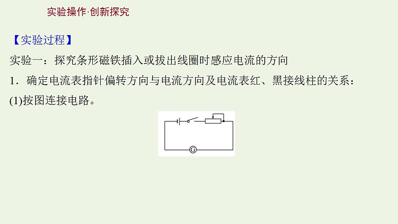 人教版高考物理一轮复习实验14探究影响感应电流方向的因素课件第3页