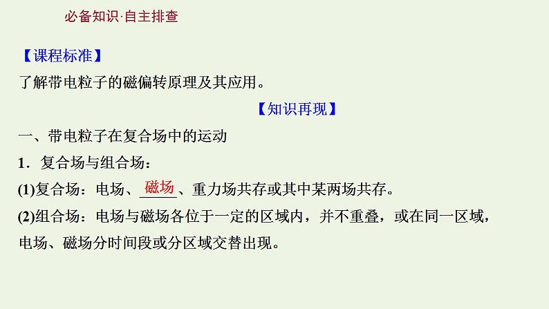 人教版高考物理一轮复习第9章磁场第3讲带电粒子在复合场中的运动课件02