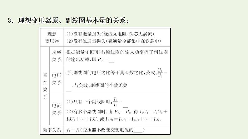 人教版高考物理一轮复习第11章交变电流传感器第2讲变压器电能的输送课件04