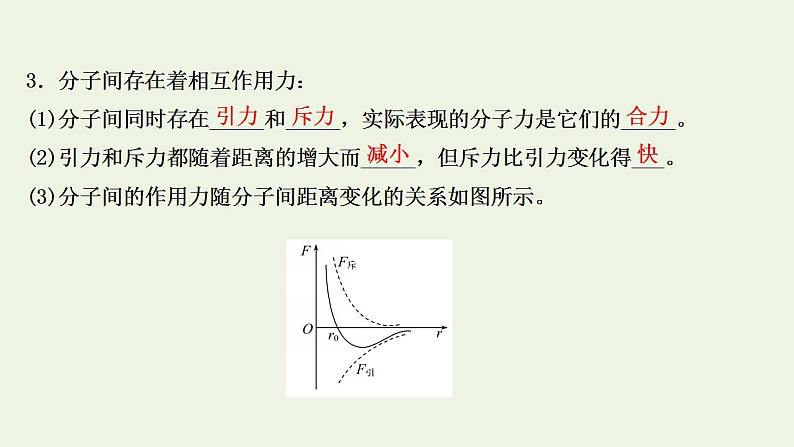 人教版高考物理一轮复习第14章热学第1讲分子动理论内能课件06