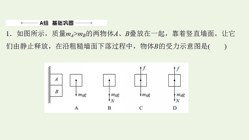 高考物理一轮复习课时作业6受力分析共点力的平衡课件02