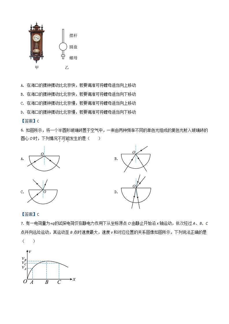 2022茂名高二下学期期末物理含答案第3页