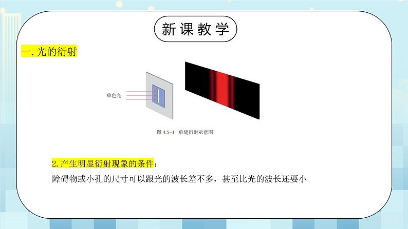 人教版（2019）高中物理选择性必修第一册 4.5《光的衍射》课件PPT+教案+练习05